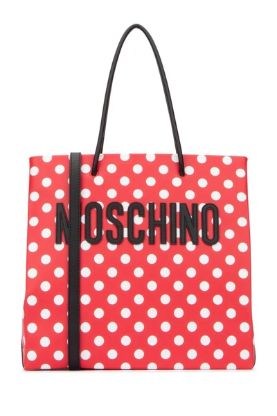 Moschino Polka Dot Handbag In Red