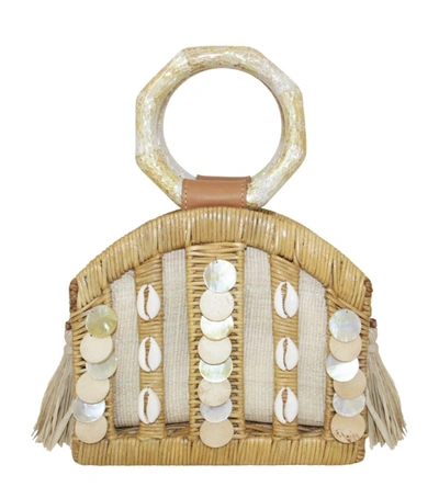 Aranaz Wicker Embellished Odessa Bag