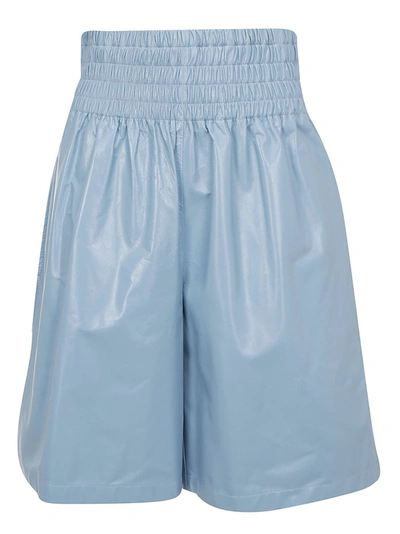 Bottega Veneta Women's 619210vklc01714 Light Blue Leather Shorts