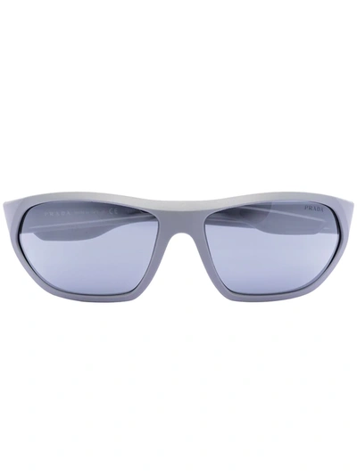 Prada Sport Rectangular-frame Sunglasses In Grey