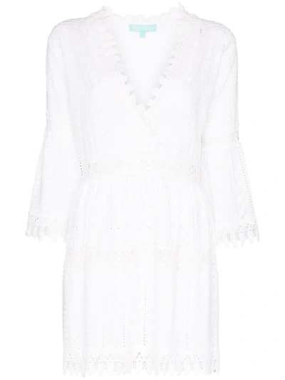 Melissa Odabash Victoria Embroidered Beach Dress In White