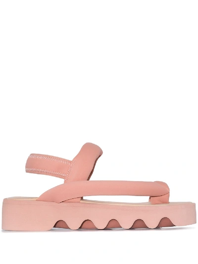 Issey Miyake Bounce Platform Sandals In Pink