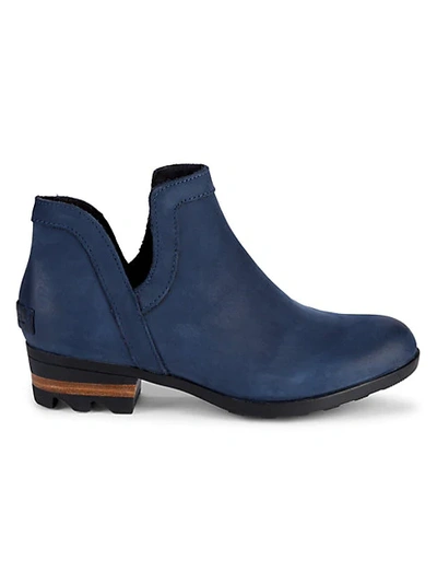 Sorel Lolla Cut-out Booties In Blue Shadow