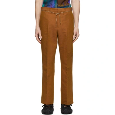 Acne Studios Tailored Bootcut Trousers In Apricotoran