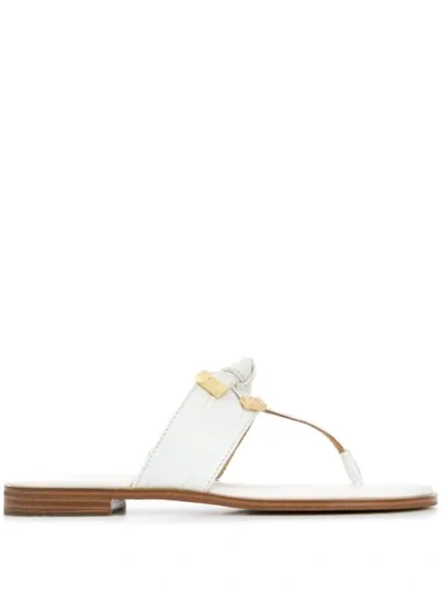 Michael Michael Kors Knot Detail Sandals In White