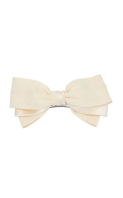 Sophie Buhai Exclusive Classic Bow Silk Barrette In Neutral