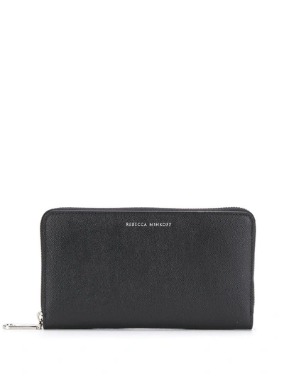 Rebecca Minkoff Continental Leather Wallet In Black