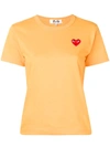 Comme Des Garçons Play Embroidered Heart Patch Slim Fit T-shirt In Orange
