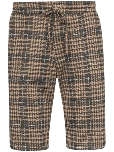 Prevu Kingsdale Prince Of Wales Check Shorts In Grey