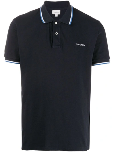 Woolrich Monterey Cotton-piqué Polo Shirt In Blue