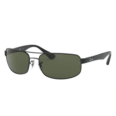 Ray Ban Rb3445 Sunglasses Black Frame Green Lenses Polarized 61-17