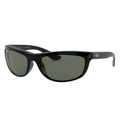 Ray Ban Balorama Sunglasses Black Frame Green Lenses Polarized 62-19 In Schwarz