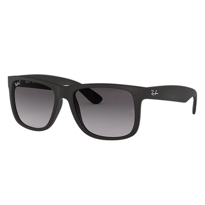 Ray Ban Justin Classic Sunglasses Black Frame Grey Lenses 54-16