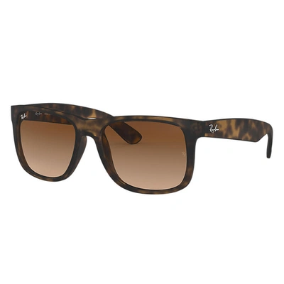 Ray Ban Justin Classic Sunglasses Tortoise Frame Brown Lenses 54-16