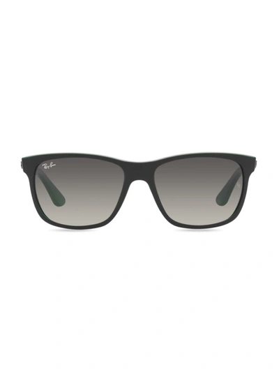 Ray Ban Rb4181 Sunglasses Black Frame Grey Lenses 57-16 In Matte Black