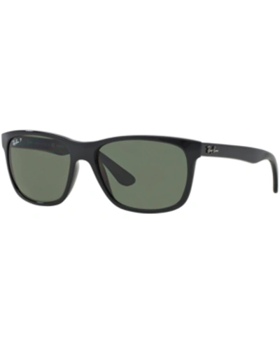 Ray Ban Rb4181 Sunglasses Black Frame Green Lenses 57-16 In Nocolor