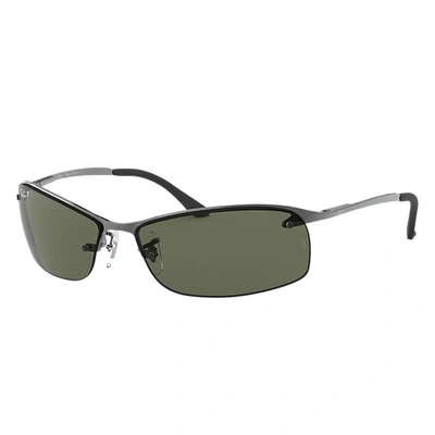 Ray Ban Rb3183 Sunglasses Gunmetal Frame Green Lenses Polarized 63-15