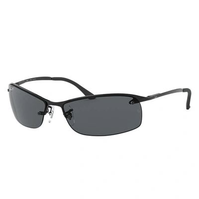 Ray Ban Rb3183 Sunglasses Black Frame Grey Lenses Polarized 63-15