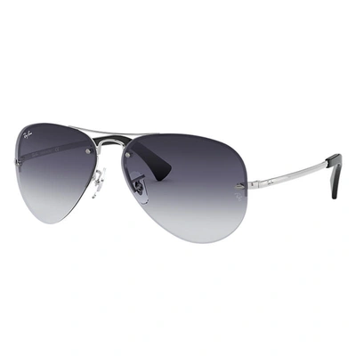 Ray Ban Rb3449 Sunglasses Silver Frame Grey Lenses 59-14