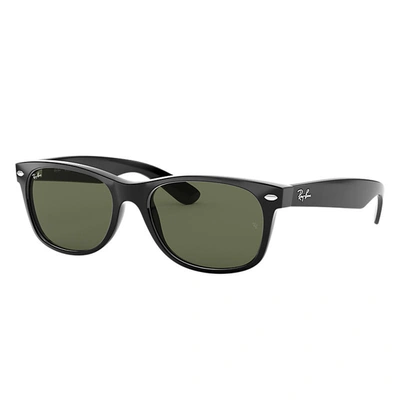 Ray Ban Sunglasses Unisex New Wayfarer Classic - Black Frame Green Lenses 52-18