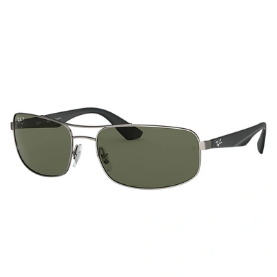 Ray Ban Rb3527 Sunglasses Black Frame Green Lenses Polarized 61-17