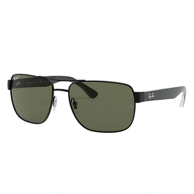 Ray Ban Rb3530 Sunglasses Black Frame Green Lenses Polarized 58-17