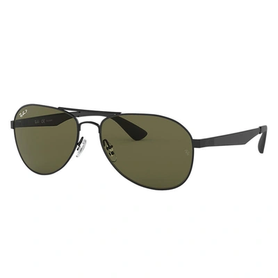 Ray Ban Rb3549 Sunglasses Black Frame Green Lenses Polarized 61-16