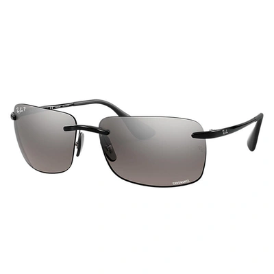 Ray Ban Rb4255 Chromance Sunglasses Black Frame Silver Lenses Polarized 60-15