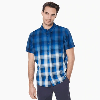 Oakley Gradient Check Ss Shirt In Blue