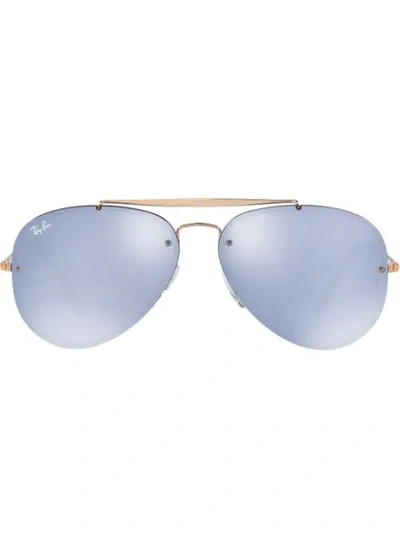 Ray Ban Ray-ban Sunglasses, Rb3584n Blaze Aviator Mirror In Bronze-kupfer