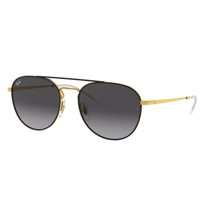Ray Ban Rb3589 Sunglasses Gold Frame Grey Lenses 55-18