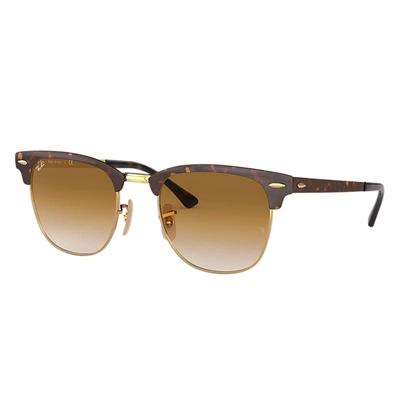 Ray Ban Clubmaster Metal Sunglasses Tortoise Frame Brown Lenses 51-21