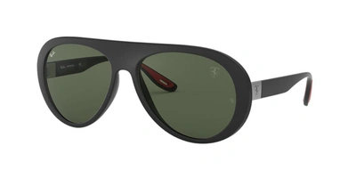 Ray Ban Rb4310m Scuderia Ferrari Collection Sunglasses Black Frame Green Lenses 58-16 In Green Classic G-15