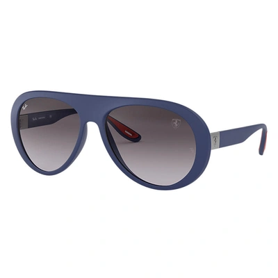Ray Ban Rb4310m Scuderia Ferrari Collection Sunglasses Blue Frame Grey Lenses 58-16