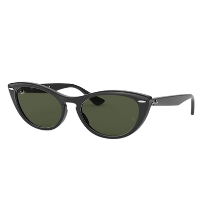 Ray Ban Nina Sunglasses Black Frame Green Lenses 54-18