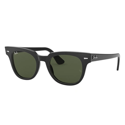 Ray Ban Meteor Classic Sunglasses Black Frame Green Lenses 50-20