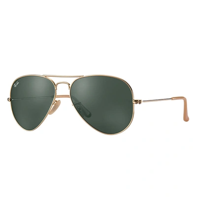 Ray Ban Aviator 1937 Sunglasses Gold Frame Green Lenses 58-14
