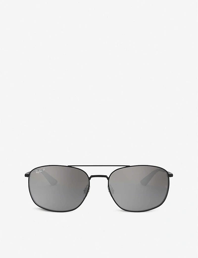 Ray Ban Rb3654 Sunglasses Black Frame Grey Lenses Polarized 60-18