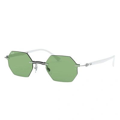 Ray Ban Rb8061 Rox_frame White Frame Green Lenses 53-15