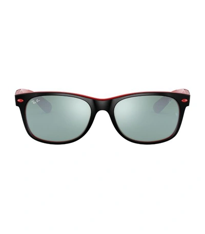 Ray Ban Rb2132m Scuderia Ferrari Collection Sunglasses Black Frame Silver Lenses 55-18