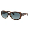 Ray Ban Jackie Ohh Sunglasses Tortoise Frame Blue Lenses 58-17