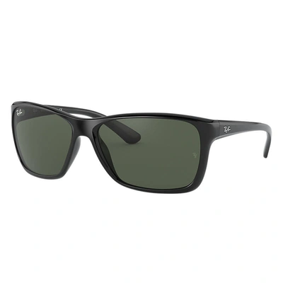 Ray Ban Rb4331 Sunglasses Black Frame Green Lenses 61-16