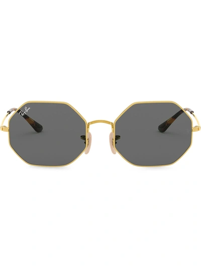 Ray Ban Octagon 1972 Sunglasses Gold Frame Grey Lenses 54-19