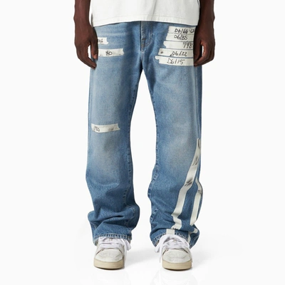1989 Studio Straight Denim Jeans With Tape Details In Light Blue