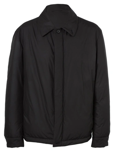 The Row Harvey Zipp Shirt Jacket In Black