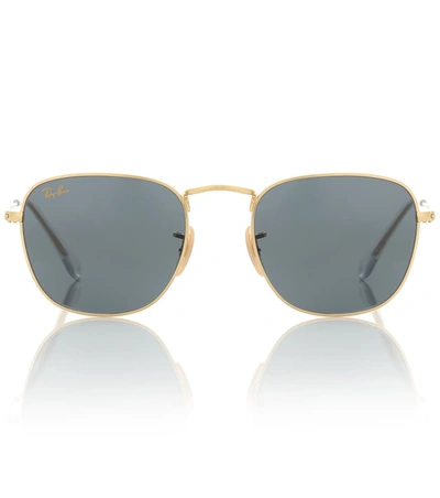 Ray Ban Frank Legend Square-frame Gold-tone Sunglasses In Legend Gold/blue