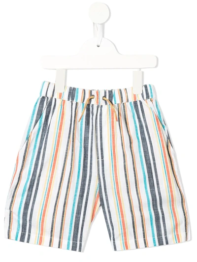 Velveteen Kids' Luca Striped Shorts In Multicolour
