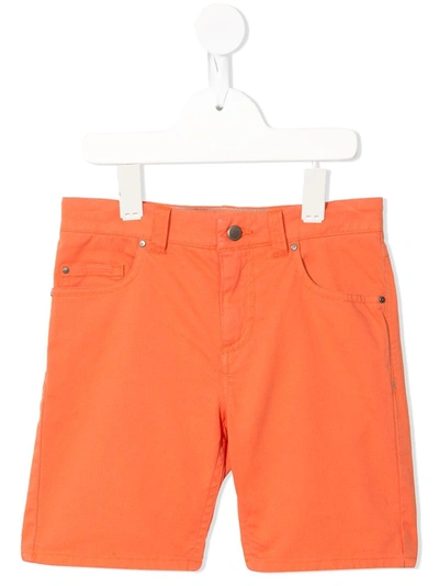 Velveteen Kids' Dexter Five Pocket Shorts In Orange