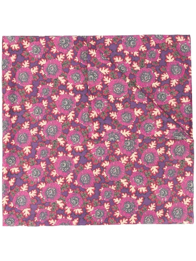 Mackintosh Liberty Print Scarf In Purple