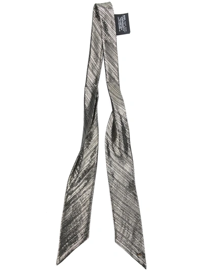 Saint Laurent Lavallière Lamé Jacquard Scarf In Gold